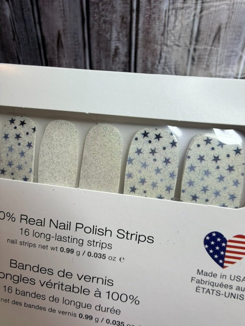 Under the Stars Color Street Nail Polish Strips Blue Stars Silver Nail Polish